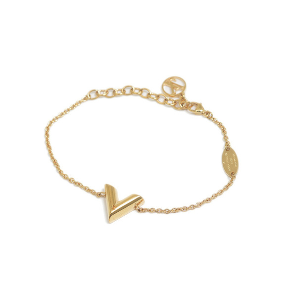 Louis Vuitton Essential V Gold Metal bracelet - Picture 1 of 4